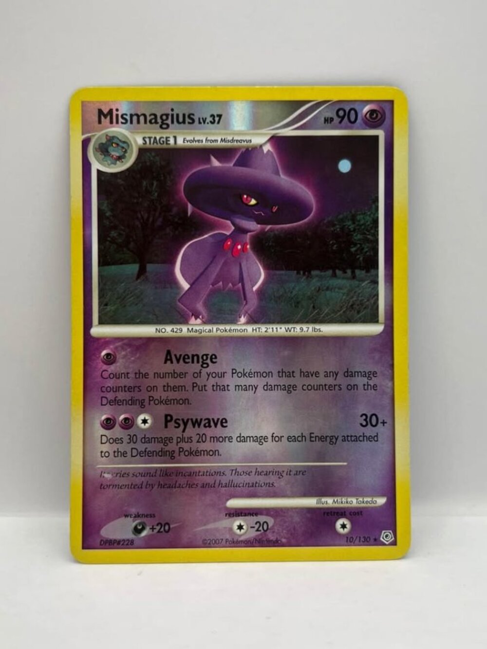 2007 Mismagius 10/130 Reverse Holo Diamond and Pearl